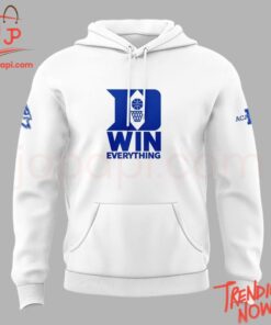 3D graphic 2 Duke Blue Devils Coach Jon Scheyer Duke Win Everything Hoodie with bold design