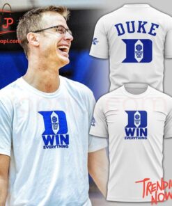 3D graphic 4 Duke Blue Devils Coach Jon Scheyer Duke Win Everything Hoodie with bold design