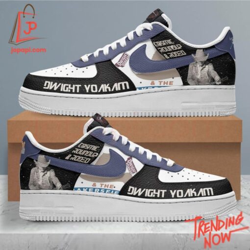 Make every step count with 2 Dwight Yoakam Cosmic Roundup & Rodeo Air Force 1 Shoes.