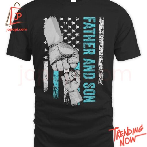 Stylish and comfortable printed clothing – Father And Son American Flag Matching Fathers Day Shirt