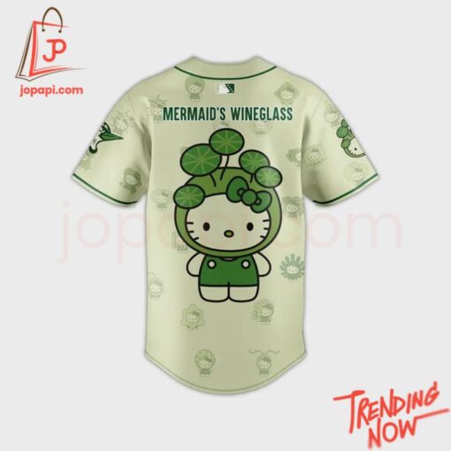 Bold and stylish casual wear – Fayetteville Woodpeckers Algae Hello Kitty Baseball Jersey