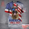 3D graphic 1 German Shepherd Happy Independence Day America 4th Of July Shirt with bold design
