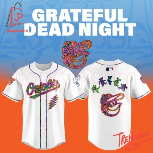 Bold and stylish casual wear – Grateful Dead Night Baltimore Orioles Jersey
