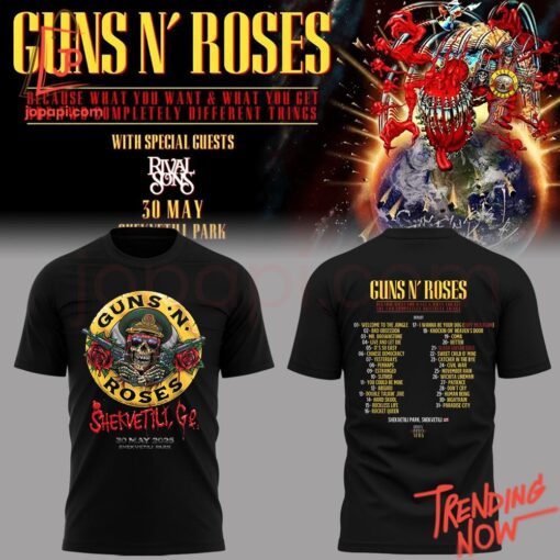 High-quality product with unique design – Guns N' Roses Hekvetili Park Concert Shirt