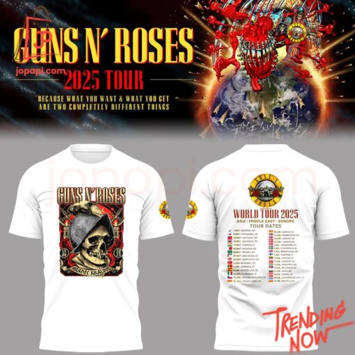 High-quality product with unique design – Guns N' Roses Hekvetili Park Concert Shirt