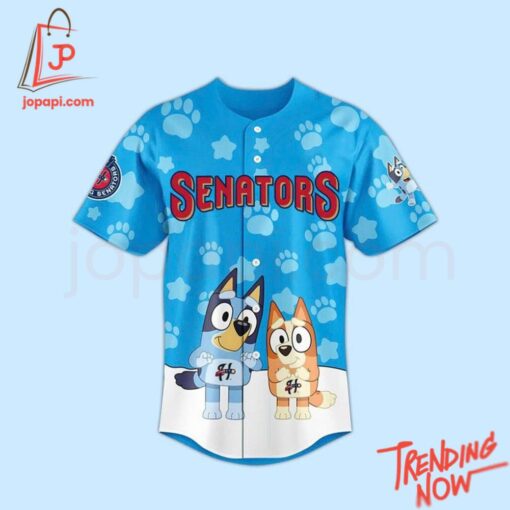 High-quality product with unique design – Harrisburg Senators Bluey Baseball Jersey