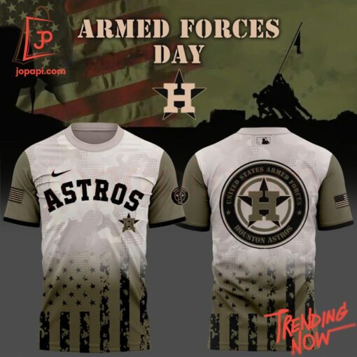 3D graphic 2 Houston Astros Armed Forces Day 2025 Hoodie with bold design