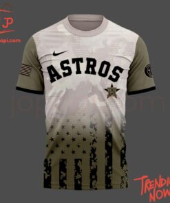 3D graphic 3 Houston Astros Armed Forces Day 2025 Hoodie with bold design