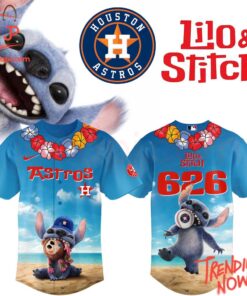 Bold and stylish casual wear – Houston Astros Lilo Stitch Baseball Jersey