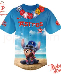 Bold and stylish casual wear – Houston Astros Lilo Stitch Baseball Jersey