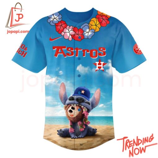 Bold and stylish casual wear – Houston Astros Lilo Stitch Baseball Jersey