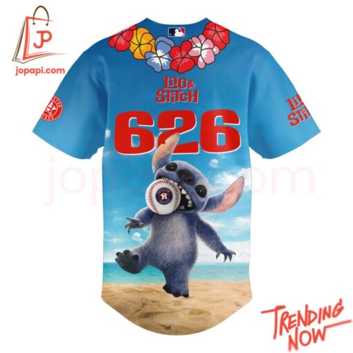 Bold and stylish casual wear – Houston Astros Lilo Stitch Baseball Jersey