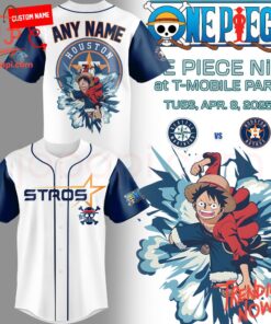 Bold and stylish casual wear – Houston Astros Luffy One Piece Jersey