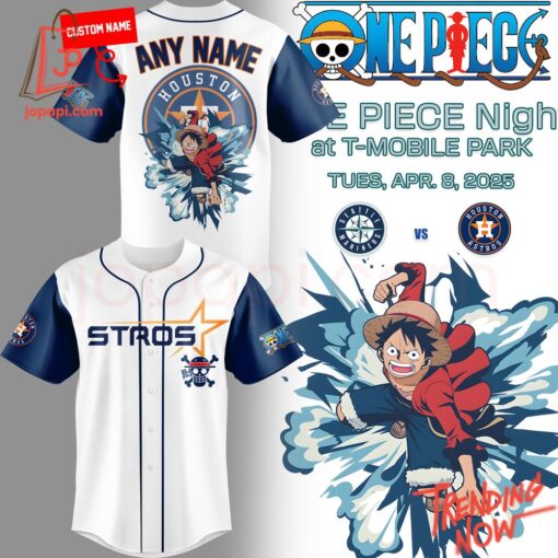 Bold and stylish casual wear – Houston Astros Luffy One Piece Jersey