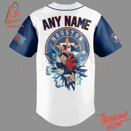 Bold and stylish casual wear – Houston Astros Luffy One Piece Jersey