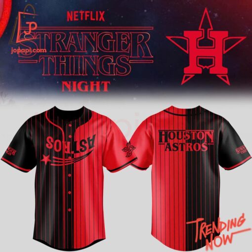 Bold and stylish casual wear – Houston Astros Stranger Things Baseball Jersey