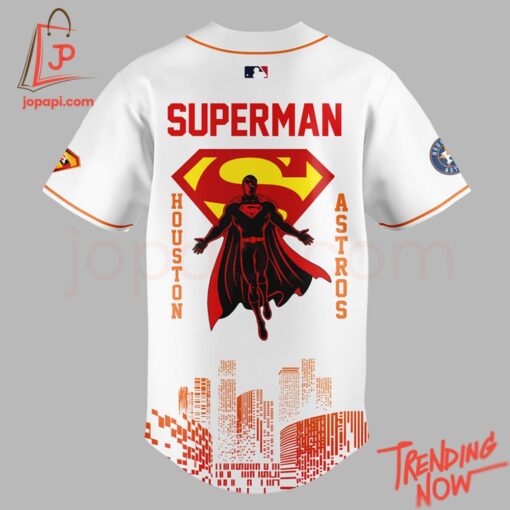 3D graphic 3 Houston Astros Superman Night Baseball Jersey with bold design