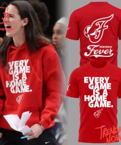 Stylish and comfortable printed clothing – Indiana Fever Caitlin Clark Every Game Is A Home Game Hoodie