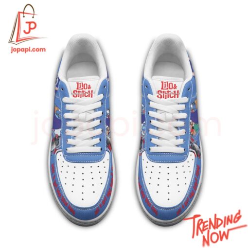 Make every step count with 2 Just A Girl Who Loves Stitch Air Force 1 Shoes.