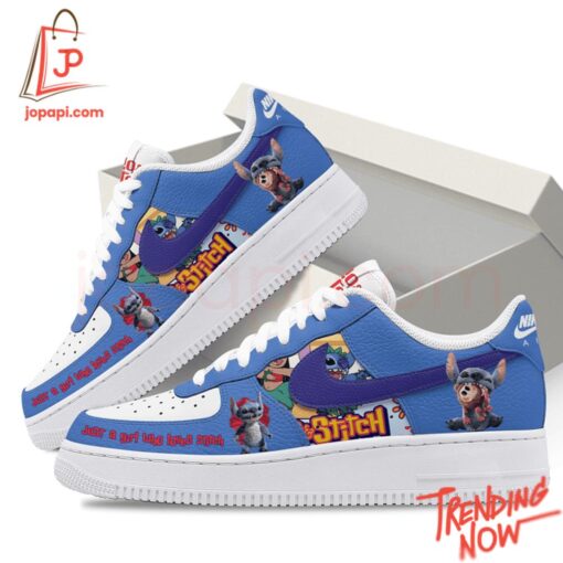 Make every step count with 3 Just A Girl Who Loves Stitch Air Force 1 Shoes.