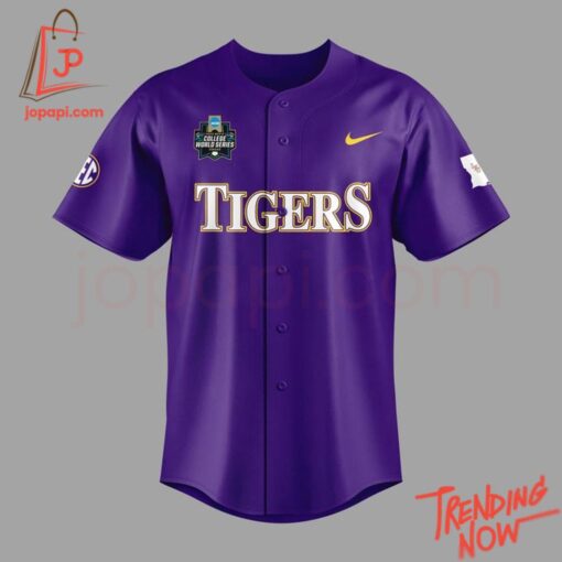 High-quality product with unique design – Lsu Tigers Men College World Series Purple Jersey