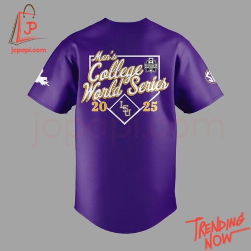 High-quality product with unique design – Lsu Tigers Men College World Series Purple Jersey