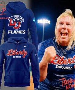 Stylish and comfortable printed clothing – Liberty Lady Flames Softball Hoodie
