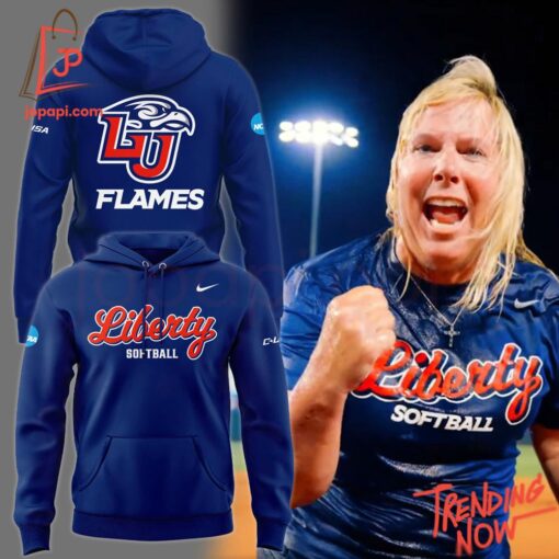 Stylish and comfortable printed clothing – Liberty Lady Flames Softball Hoodie