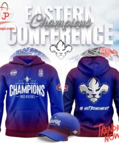 3D graphic 1 Lions De Trois Rivières 2025 Echl Eastern Conference Champions Hoodie with bold design