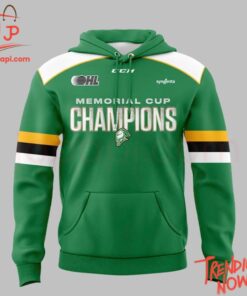 3D graphic 2 London Knights Hockey Memorial Cup Champions Hoodie with bold design