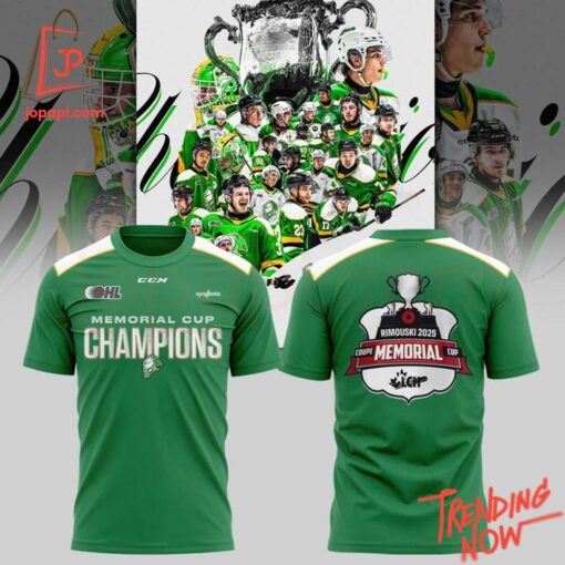 3D graphic 4 London Knights Hockey Memorial Cup Champions Hoodie with bold design