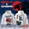 3D graphic 1 Los Angeles Dodgers Godzilla Japan Hoodie with bold design