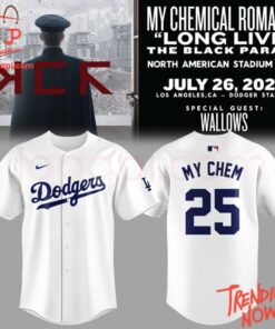 High-quality product with unique design – Los Angeles Dodgers My Chemical Romance Baseball Jersey