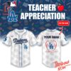 3D graphic 1 Los Angeles Dodgers Teacher Appreciation Night Custom Baseball Jersey with bold design