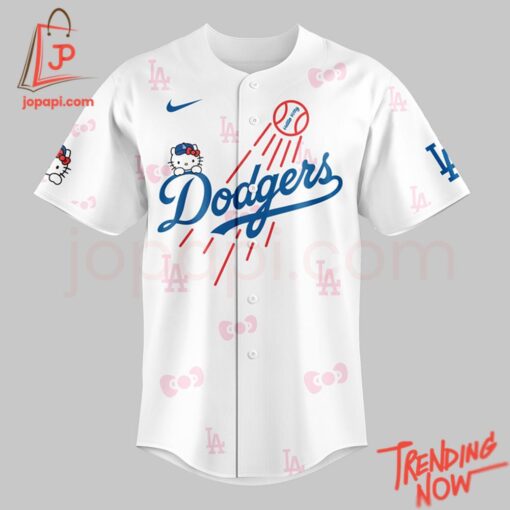 High-quality product with unique design – Los Angeles Dodgers X Hello Kitty World Champions Baseball Jersey