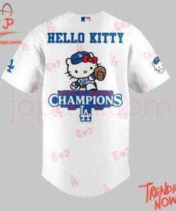 High-quality product with unique design – Los Angeles Dodgers X Hello Kitty World Champions Baseball Jersey