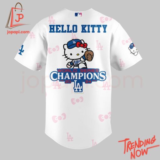 High-quality product with unique design – Los Angeles Dodgers X Hello Kitty World Champions Baseball Jersey