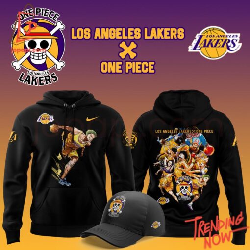 Bold and stylish casual wear – Los Angeles Lakers X Roronoa Zoro One Piece The Straw Hat Pirates Hoodie