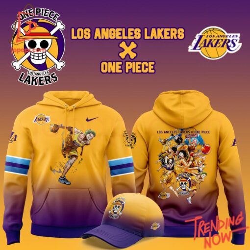 Bold and stylish casual wear – Los Angeles Lakers X Roronoa Zoro One Piece The Straw Hat Pirates Hoodie