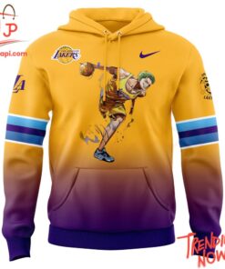 Bold and stylish casual wear – Los Angeles Lakers X Roronoa Zoro One Piece The Straw Hat Pirates Hoodie