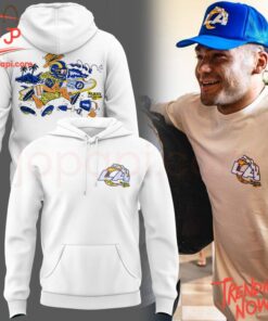 High-quality product with unique design – Los Angeles Rams Iconic Wave Artwork Wailea Village Shirt