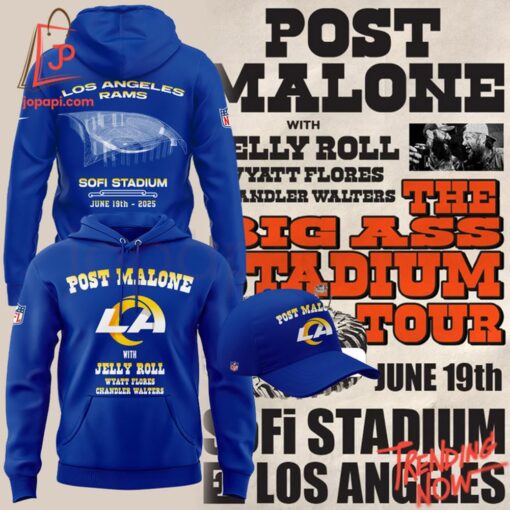 High-quality product with unique design – Los Angeles Rams Post Malone The Big Ass Stadium Tour Hoodie