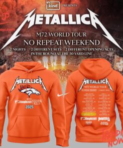 Bold and stylish casual wear – M World Tour Metallica Denver Broncos Hoodie