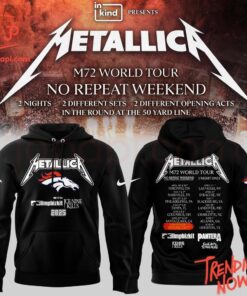 Bold and stylish casual wear – M World Tour Metallica Denver Broncos Hoodie