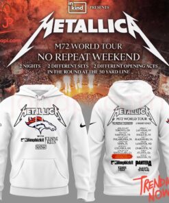 Bold and stylish casual wear – M World Tour Metallica Denver Broncos Hoodie