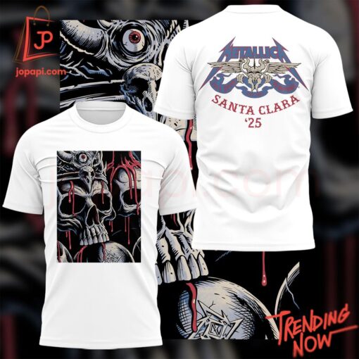High-quality product with unique design – Metallica M Santaclara World Tour Shirt