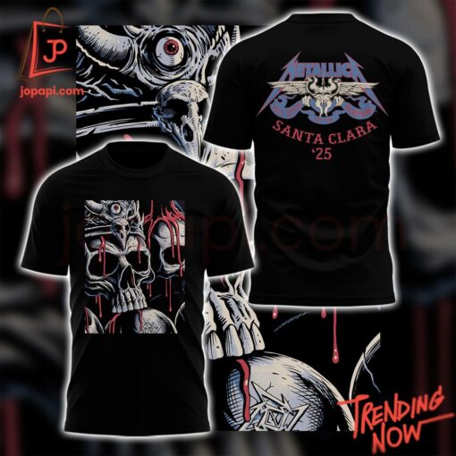High-quality product with unique design – Metallica M Santaclara World Tour Shirt
