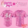 High-quality product with unique design – Miami Marlins Barbie Baseball Jersey