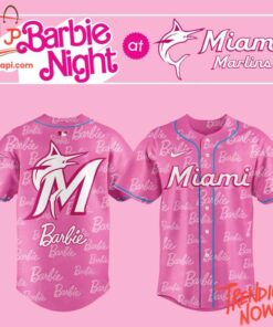 High-quality product with unique design – Miami Marlins Barbie Baseball Jersey