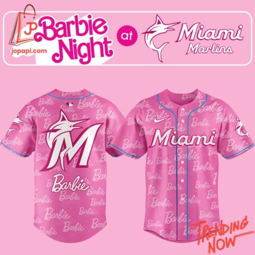 High-quality product with unique design – Miami Marlins Barbie Baseball Jersey
